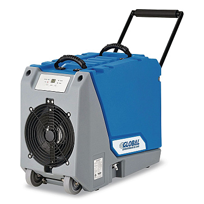 Global Industrial Crawl Space Commercial Dehumidifier With Pump, 90 Pints, 13.31 x 34 x 25, Blue (246707)