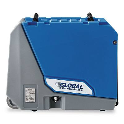 Global Industrial Crawl Space Commercial Dehumidifier With Pump, 90 Pints, 13.31 x 34 x 25, Blue (246707)