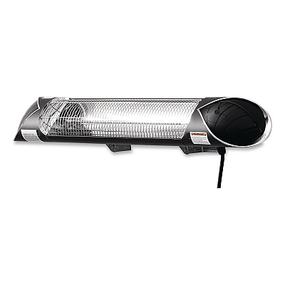 Global Industrial Infrared Patio Heater with Remote Control, 1,500 W, 35.38 x 5.13 x 3.5, Black (246718)