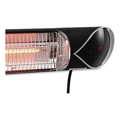 Global Industrial Infrared Patio Heater with Remote Control, 1,500 W, 35.38 x 5.13 x 3.5, Black (246718)