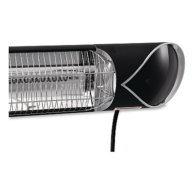 Global Industrial Infrared Patio Heater with Remote Control, 1,500 W, 35.38 x 5.13 x 3.5, Black (246718)