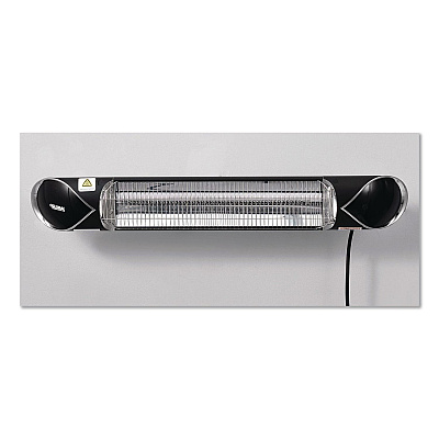 Global Industrial Infrared Patio Heater with Remote Control, 1,500 W, 35.38 x 5.13 x 3.5, Black (246718)