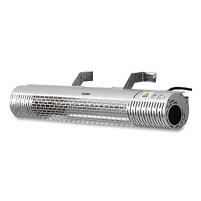 Global Industrial Infrared Patio Heater with Remote Control, 1,500 W. 30.75 x 5 x 5.38, Silver (246720)