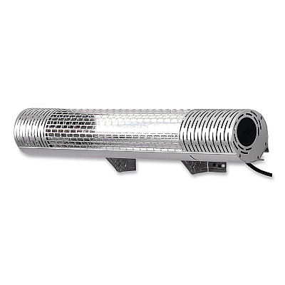 Global Industrial Infrared Patio Heater with Remote Control, 1,500 W. 30.75 x 5 x 5.38, Silver (246720)