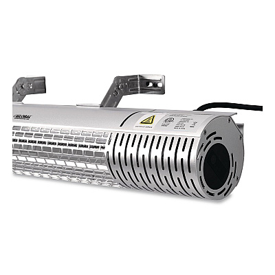 Global Industrial Infrared Patio Heater with Remote Control, 1,500 W. 30.75 x 5 x 5.38, Silver (246720)