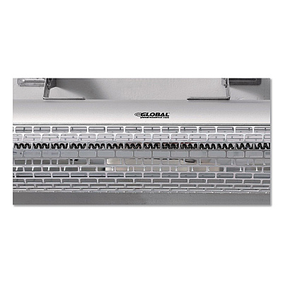 Global Industrial Infrared Patio Heater with Remote Control, 1,500 W. 30.75 x 5 x 5.38, Silver (246720)
