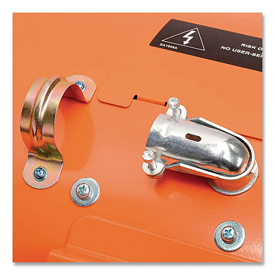 Global Industrial Electric Salamander Heater with Adjustable Thermostat 480 V, 30,000 W, 23.03 x 7.12 x 24.68, Orange (246068)