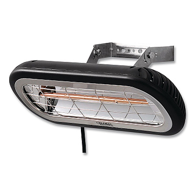 Global Industrial Infrared Patio Heater Low Glare, 1,500 W, 3 x 7 x 7.5, Black (246721)
