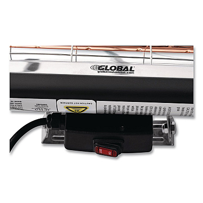 Global Industrial Infrared Patio Heater Low Glare, 1,500 W, 3 x 7 x 7.5, Black (246721)