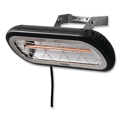 Global Industrial Infrared Patio Heater Low Glare, 1,500 W, 3 x 7 x 7.5, Black (246721)