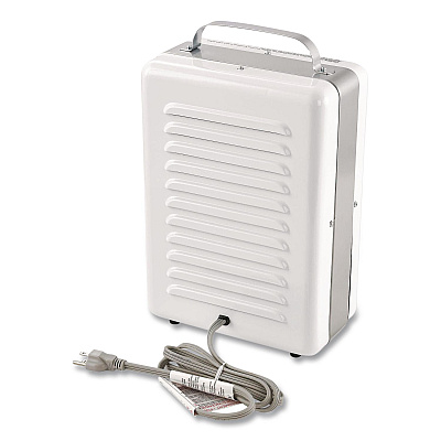 Global Industrial Portable Milkhouse Style Electric Heater, 1,500 W, 8 x 10.25 x 15.75, White (246098)