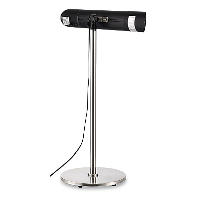 Global Industrial Infrared Patio Heater Free Standing with Remote Control, 1,500 W, 35.38 x 5.13 x 42 to 82, Black (246722)