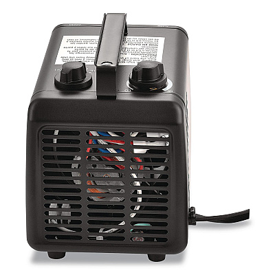 Global Industrial Portable Heater, 1,500 W, 5.31 x 7.12 x 4.93, Black (246099)
