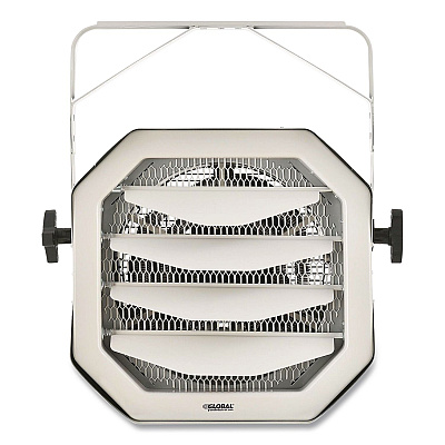Global Industrial Unit Heater, Horizontal Downflow, 10,000 W, 18.13 x 16.75 x 16.06, White (246102)