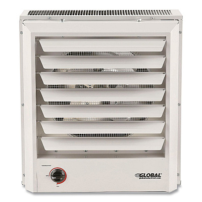 Global Industrial Unit Heater, Horizontal or Vertical Downflow, 10,000 W, 18.12 x 16.75 x 16.06, White (246103)