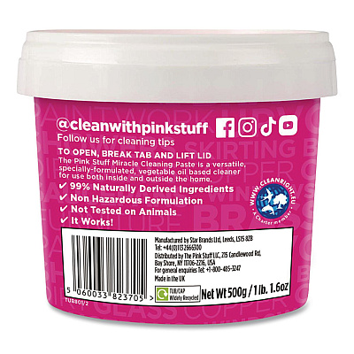 The Pink Stuff Miracle Cleaning Paste, Floral Scent, 17.6 oz Jar, 6/Carton (823781CT)