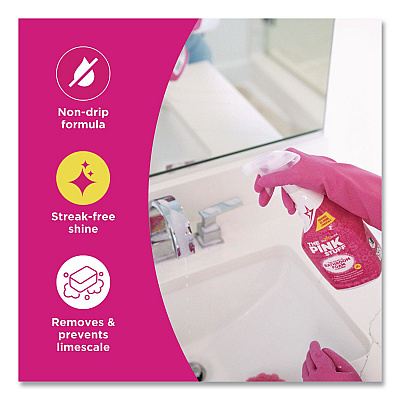 The Pink Stuff Bathroom Foam Cleaner, Fruity Scent, 25.4 oz Spray Bottle, 4/Carton (823787CT)