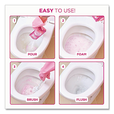 The Pink Stuff Miracle Foaming Toilet Powder, Fruity Scent, 3.5 oz Packet, 2 Packets/Box, 10 Boxes/Carton (824996CT)