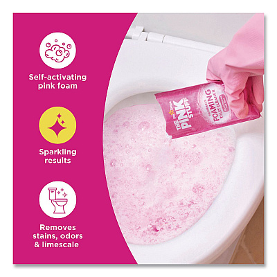 The Pink Stuff Miracle Foaming Toilet Powder, Fruity Scent, 3.5 oz Packet, 2 Packets/Box, 10 Boxes/Carton (824996CT)