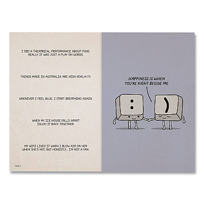 The Book of Puns Softcover Book, Paperback, 112 Pages (49809)