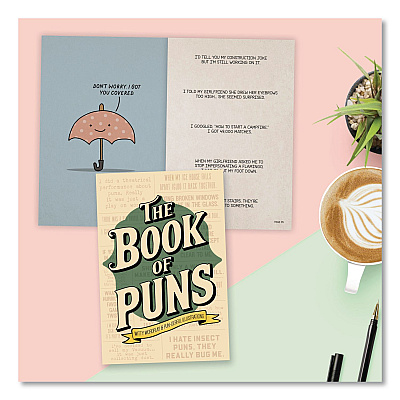 The Book of Puns Softcover Book, Paperback, 112 Pages (49809)