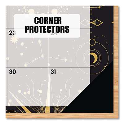 Celestial Small Monthly Desk Pad Calendar, 17 x 12, Black/Gold/Gray Sheets, Black Headband/Corners, 12-Month (Jan-Dec) 2026 (57100)