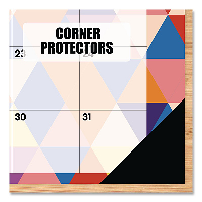 Modern Small Geometric Monthly Desk Pad Calendar, 17 x 12, Multicolor Sheets, Black Headband/Corners, 12-Month (Jan-Dec) 2026 (57117)