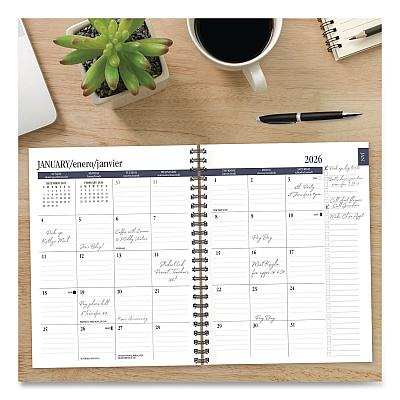 Happy Stripe Weekly/Monthly Planner, 8.5 x 6,5, Multicolor Cover, 12-Month (Jan to Dec): 2026 (56677)