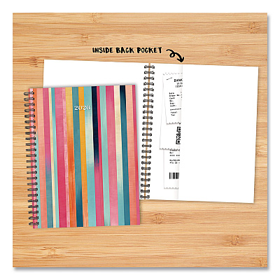 Happy Stripe Weekly/Monthly Planner, 8.5 x 6,5, Multicolor Cover, 12-Month (Jan to Dec): 2026 (56677)