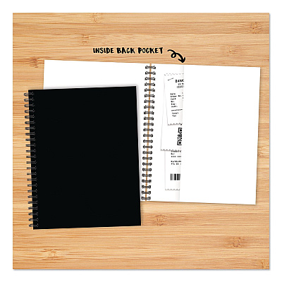 Black Weekly/Monthly Planner, 11 x 8.5, Black Cover, 12-Month (Jan to Dec): 2026 (57599)