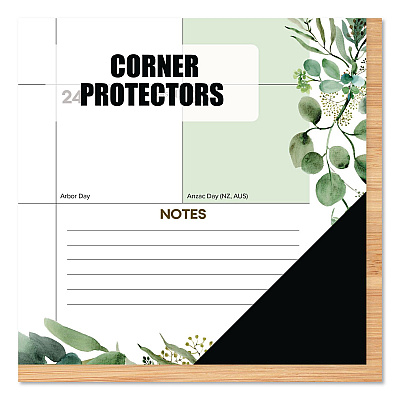Eucalyptus Large Monthly Desk Pad Calendar, 22 x 17, White/Green Sheets, Black Headband/Corners, 12-Month (Jan to Dec) 2026 (57223)