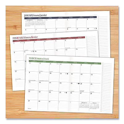 Basic Gray Booklet Monthly Planner, 9.5 x 7.5, Gray Cover, 12-Month (Jan to Dec): 2026 (57858)