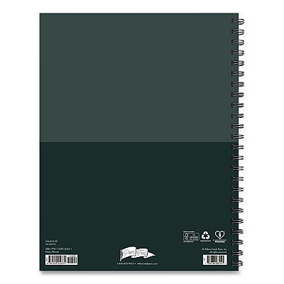 Fitness Undated Monthly Planner, 11 x 8.5, Black/Gray Cover, 12-Month, Undated (40331)