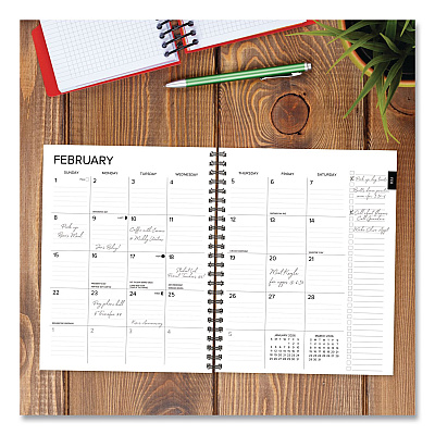 Basic Gray Weekly/Monthly Planner, 11 x 8.5, Gray Cover, 12-Month (Jan to Dec): 2026 (57872)