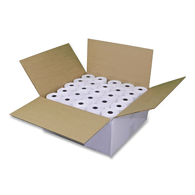 Alliance Rubber Rubber Rubber Phenol-Free Thermal POS Paper Rolls, 2.25" x 85 ft, White, 50 Rolls/Carton (3733)