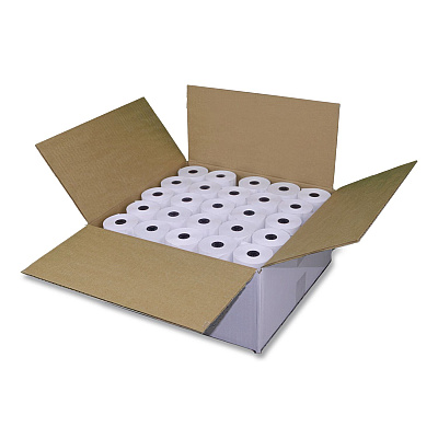 Alliance Rubber Rubber Rubber Phenol-Free Thermal POS Paper Rolls, 3.13" x 230 ft, White, 50 Rolls/Carton (3736)