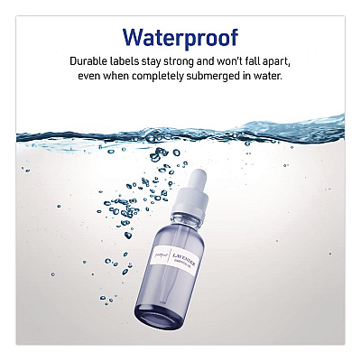 Avery Waterproof Film Address Labels with Sure Feed Technology. Laser, 1 x 2.63, White, 30/Sheet, 10 Sheets/Pack (15509)