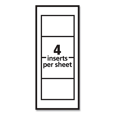Avery Pin-Style Badge Holder with Laser/Inkjet Insert, Top Load, 3.5 x 2.25, White, 24/Pack (74652PK)