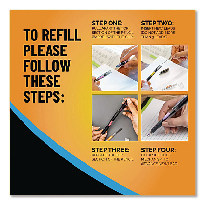 BIC Break Resistant Lead Refills, 0.7 mm, HB, Black, 6 Leads/Tube, 6 Tubes/Pack (LMV7PR42AST)