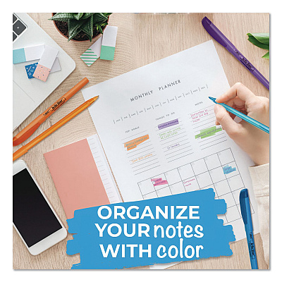 BIC Plan It Sets Ballpoint Pen and Highlighter Pack, Assorted Colors, (5) Highlighters, (5) Pens (WMSBL10AST)