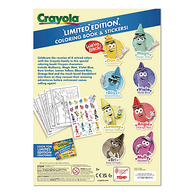 Limited Edition Retired Crayola Colors Coloring Book, Ages 3 and Up, 96 Pages (040862)