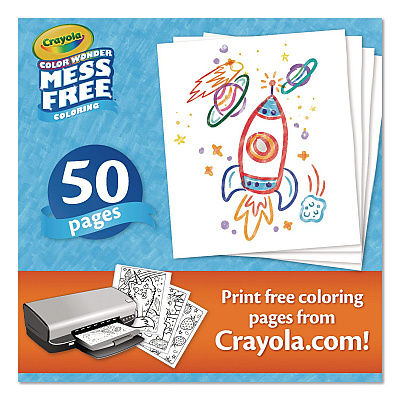Crayola Color Wonder Blank Coloring Book, Ages 3 and Up, 50 Pages (752840)