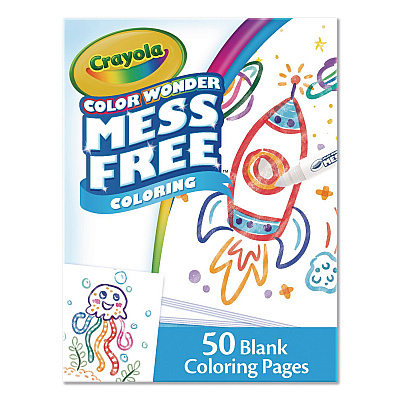 Crayola Color Wonder Blank Coloring Book, Ages 3 and Up, 50 Pages (752840)