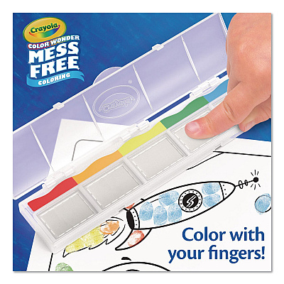Crayola Color Wonder Mess Free Coloring Fingerprint Activity Book, Ages 3 and Up, 27 Pages (752842)
