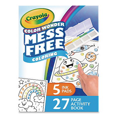 Crayola Color Wonder Mess Free Coloring Fingerprint Activity Book, Ages 3 and Up, 27 Pages (752842)