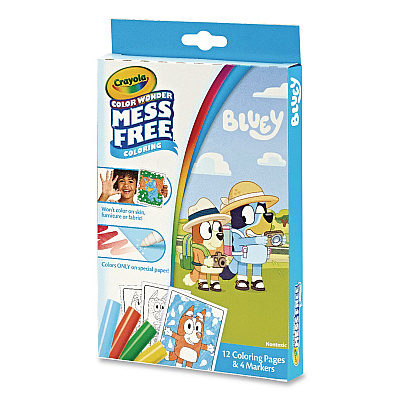 Crayola Color Wonder Bluey Mini Box Set, Ages 3 and Up, 12 Pages (752863)