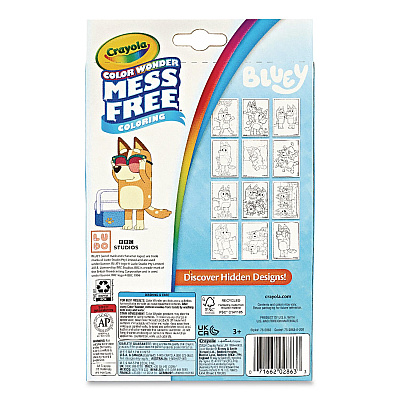 Crayola Color Wonder Bluey Mini Box Set, Ages 3 and Up, 12 Pages (752863)