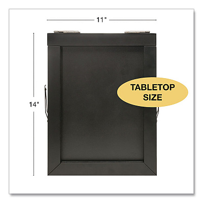 General Printing & Design Double Sided A-Frame Chalkboard and Menu Holder, Black/Clear 8.5 x 11 Surface, Black Frame, 11 x 14 (MENUAFRAME)