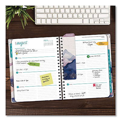 Global Printed Products Pastel Mountains Academic Year Weekly/Monthly Planner, 11 x 8.5, Multicolor Cover, 14-Month: June 2025 to July 2026 (NAD26851160)