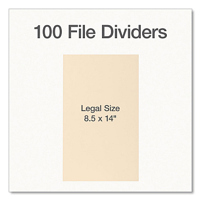 Pendaflex File Backs, Legal Size, Manila, 100/Box (90154)